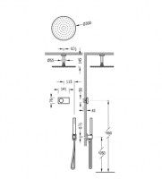 KIT DUCHA TERMOSTATICA ELECTRONICA TRES GRIFERIA